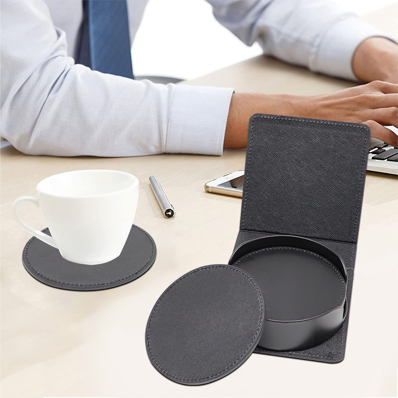 Round Black Coaster Sets