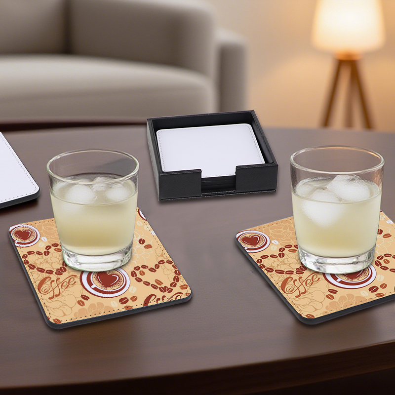 Square White Coaster Sets