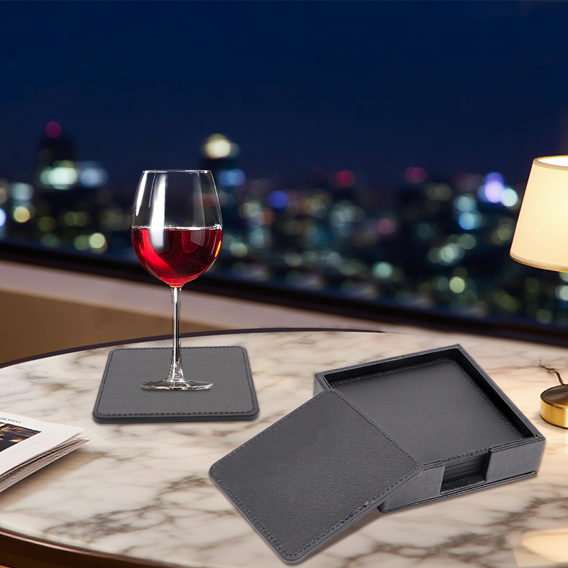 Square Black Coaster Sets