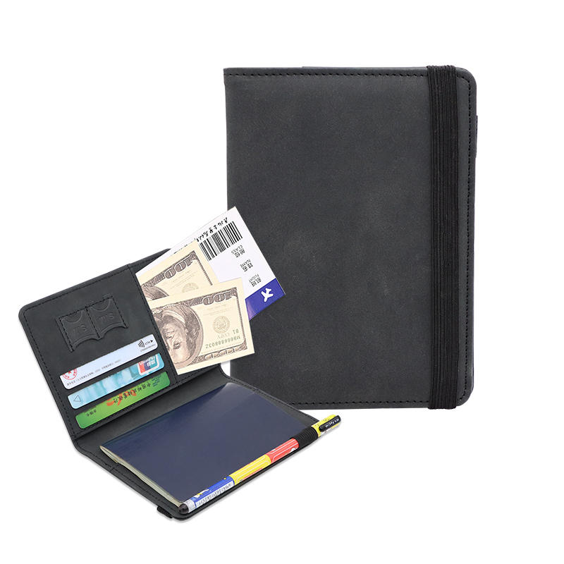 Dark Gray Full PU Passport Covers