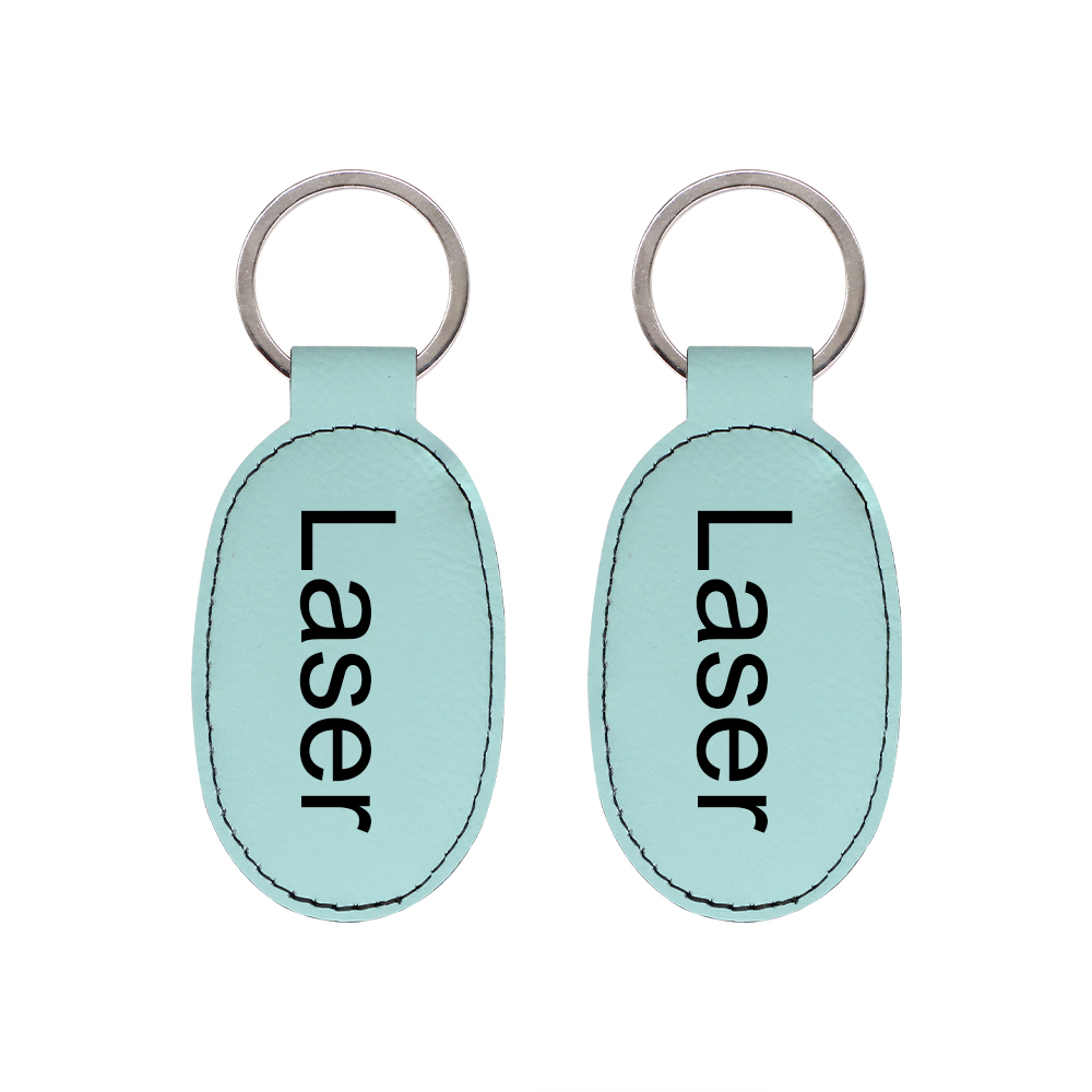 Oval Laser Keychains
