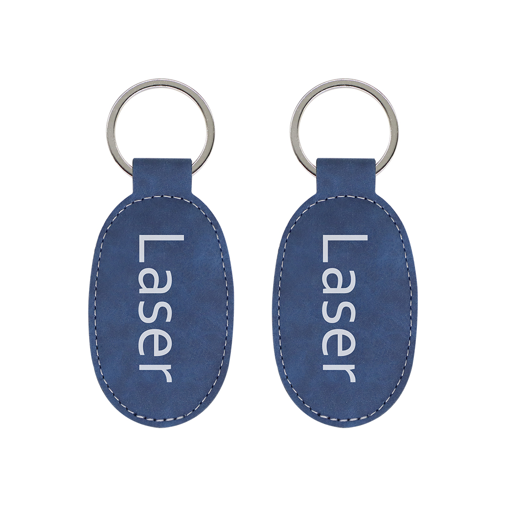 Oval Laser Keychains