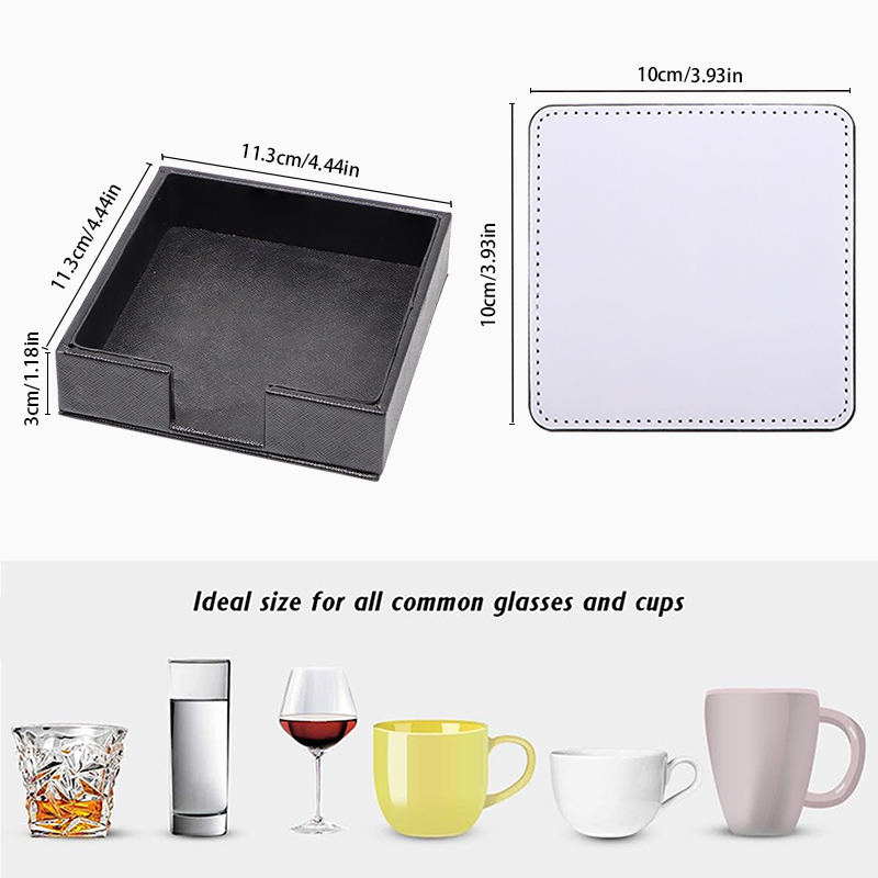 Square White Coaster Sets
