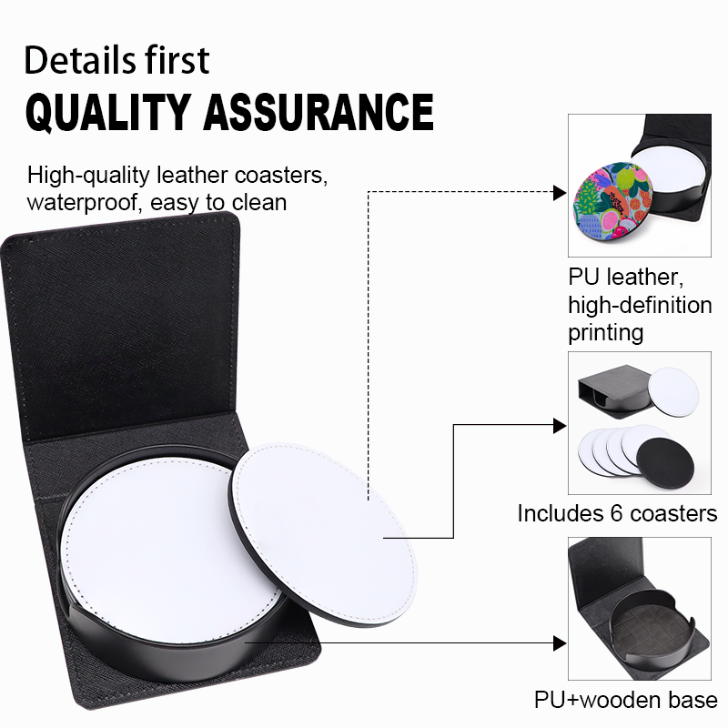 Round White Coaster Sets