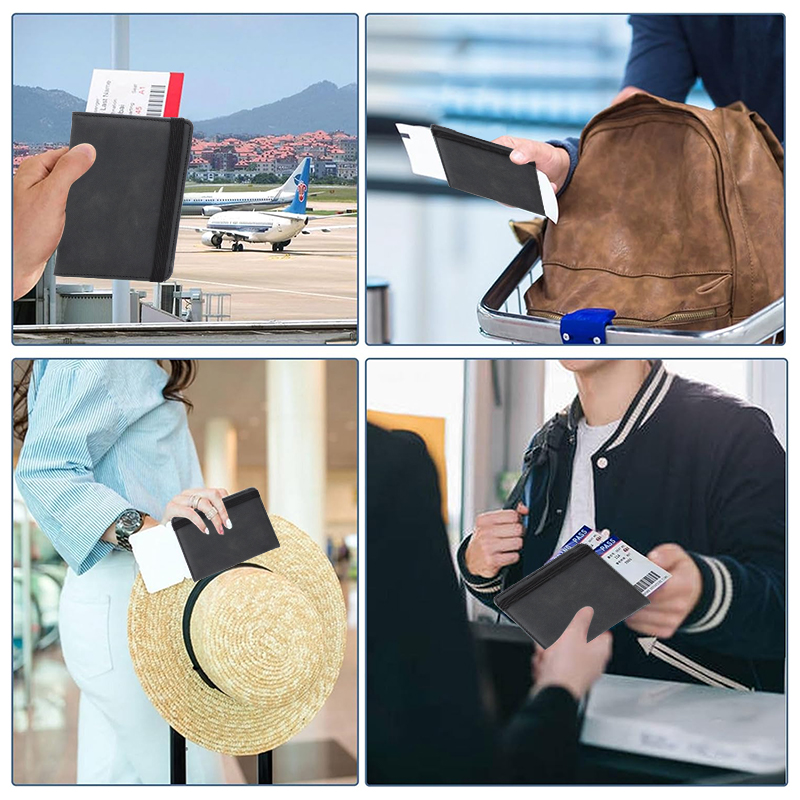 Dark Gray Full PU Passport Covers