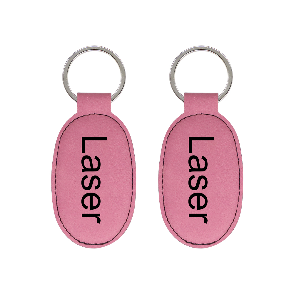 Oval Laser Keychains