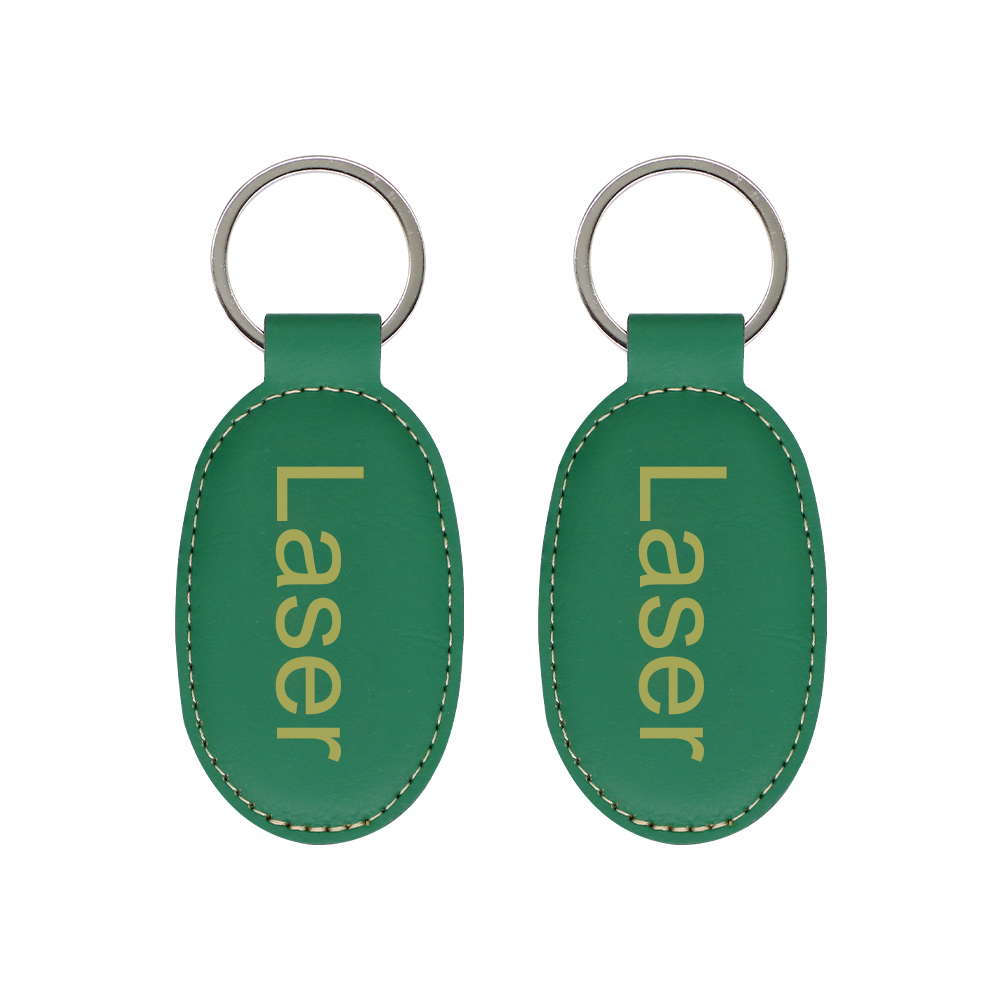 Oval Laser Keychains