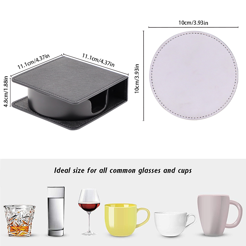 Round White Coaster Sets