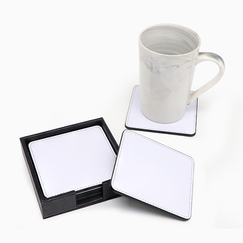Square White Coaster Sets
