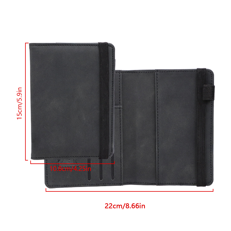 Dark Gray Full PU Passport Covers