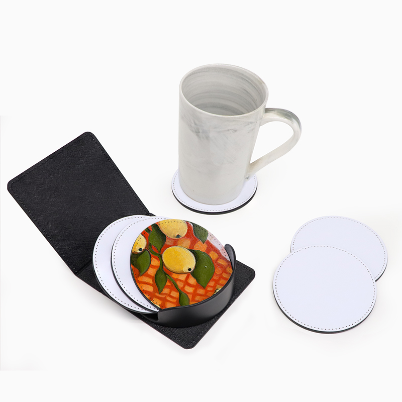 Round White Coaster Sets