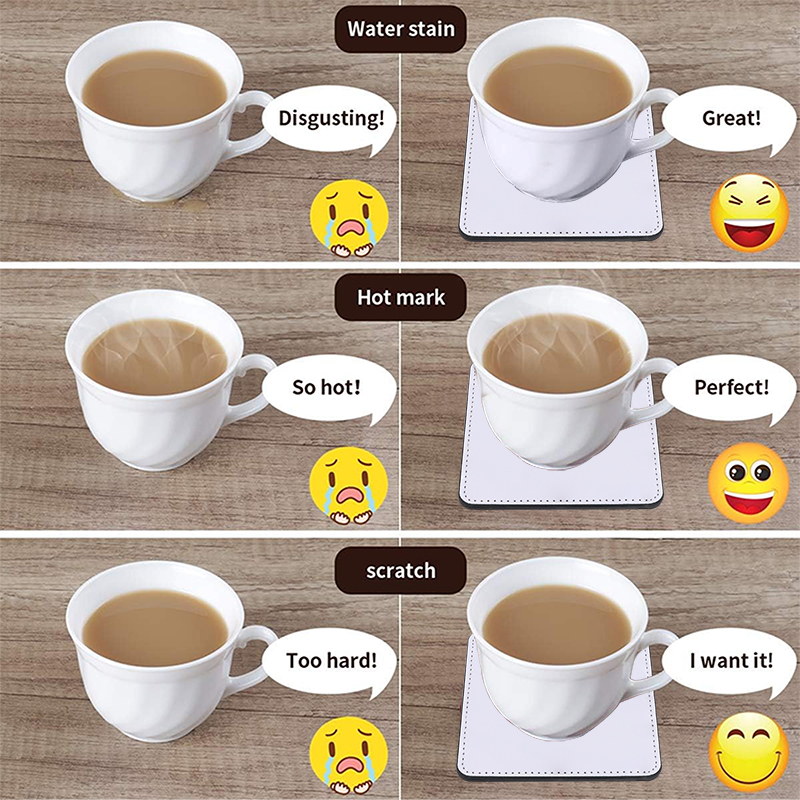 Square White Coaster Sets