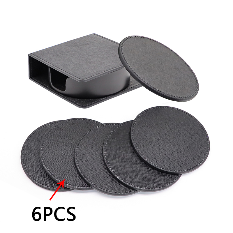 Round Black Coaster Sets