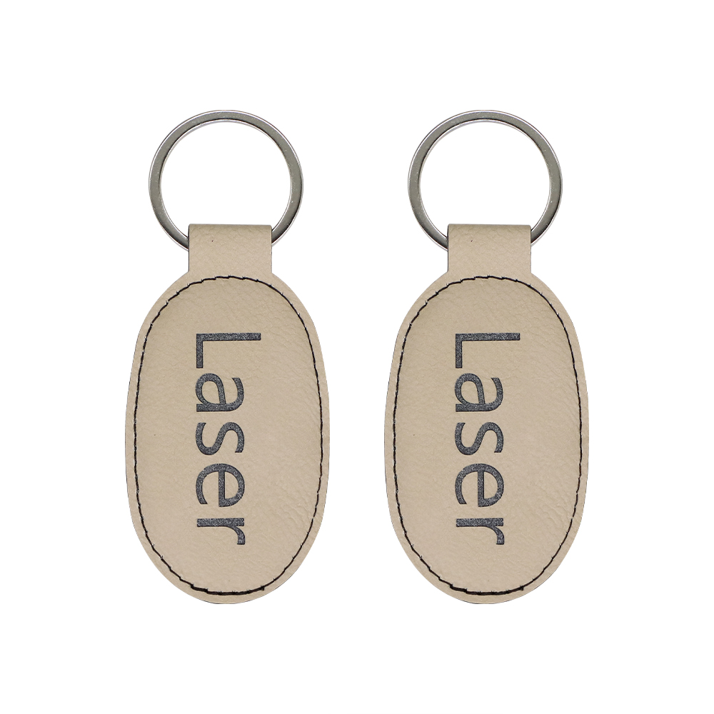 Oval Laser Keychains