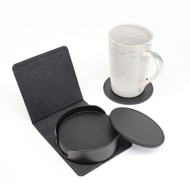 Round Black Coaster Sets