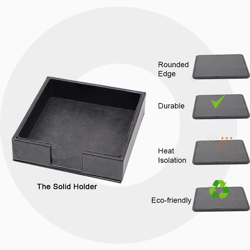 Square Black Coaster Sets
