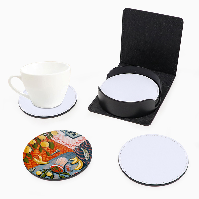 Round White Coaster Sets