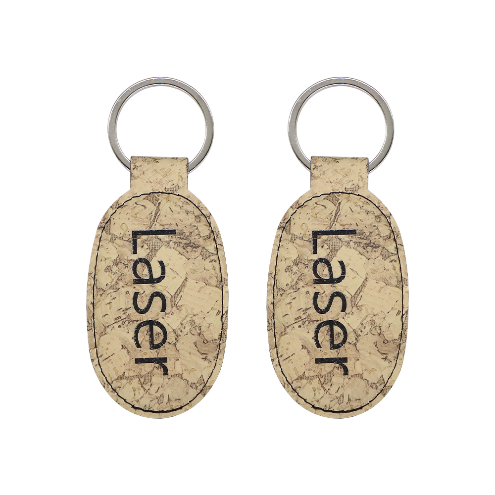 Oval Laser Keychains