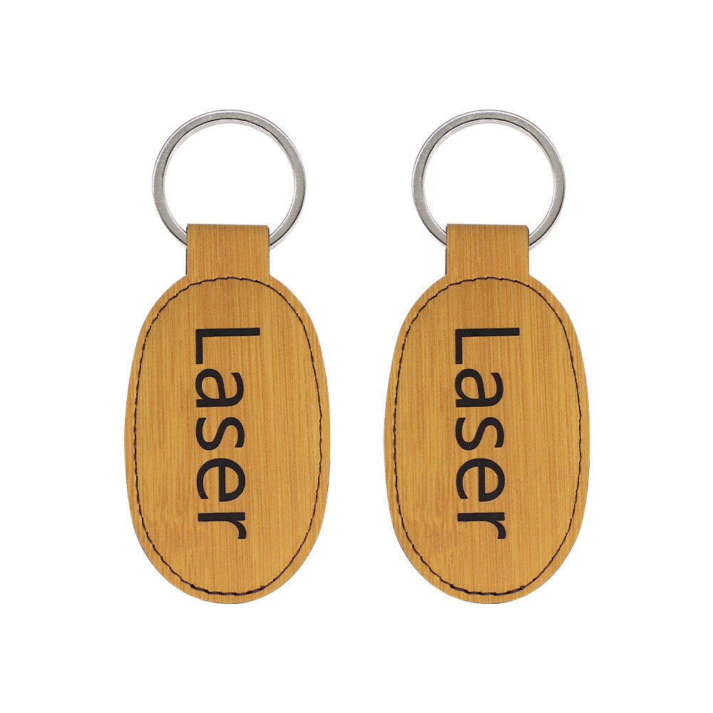 Oval Laser Keychains