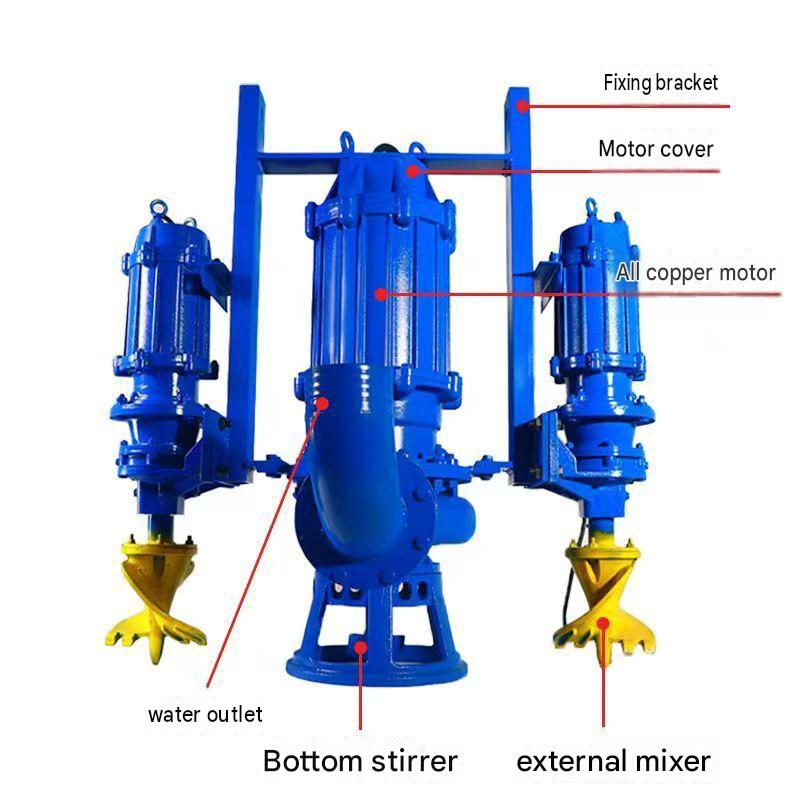 Vertical sand pumping and mixing type 4-inch and 6-inch slurry conveying non-clogging sewage pump