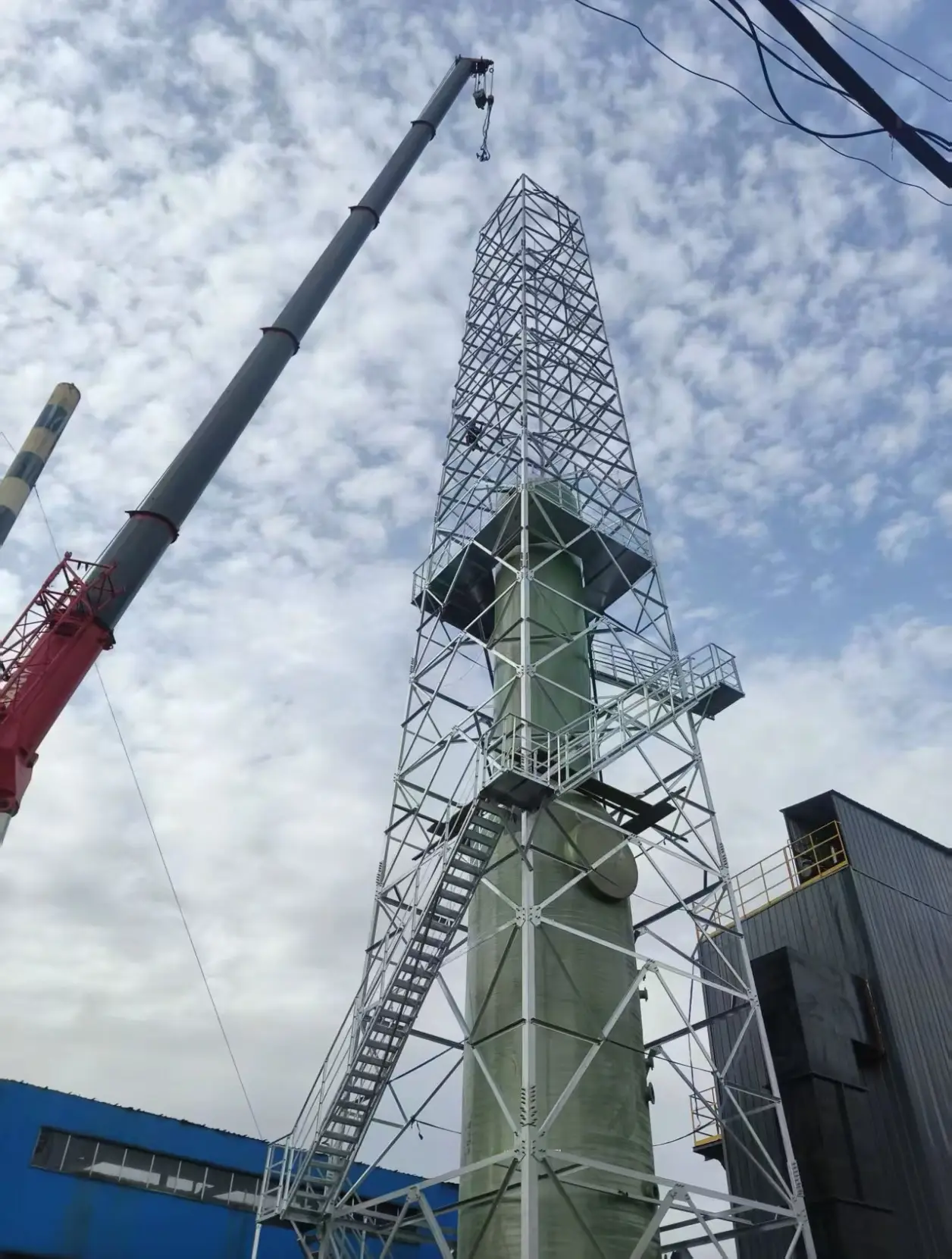 Industrial Chimney Support Tower