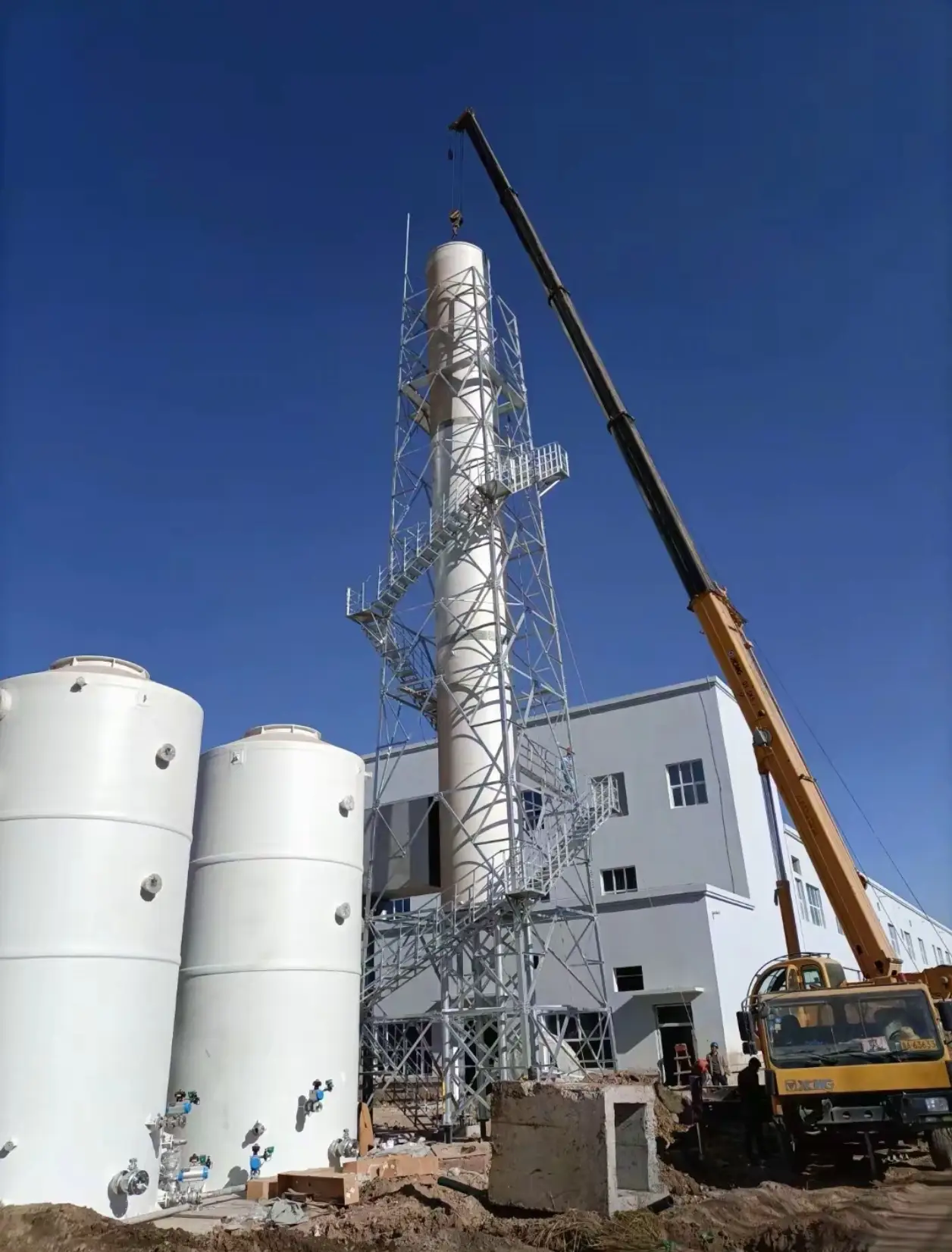Industrial Chimney Support Tower