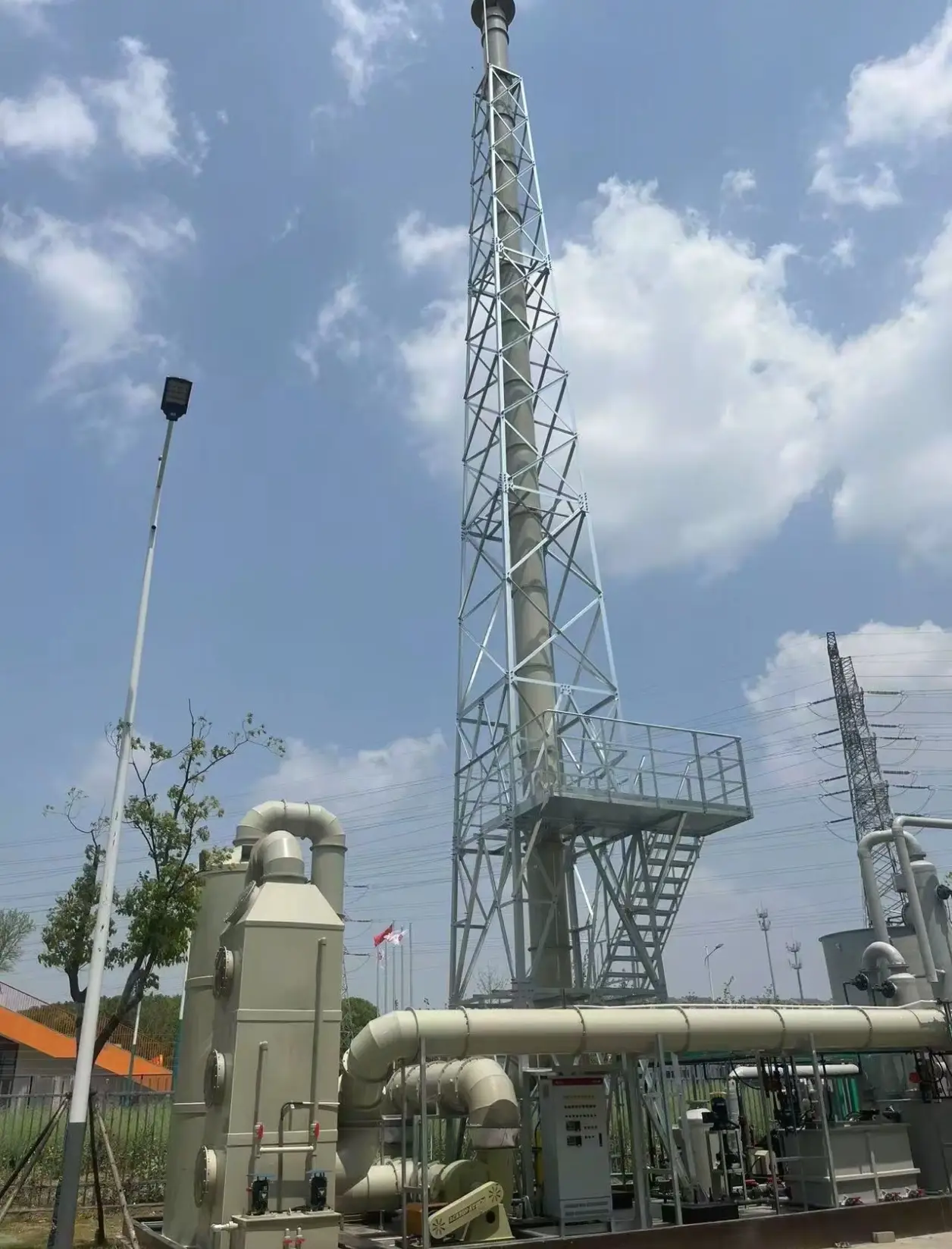 Industrial Chimney Support Tower