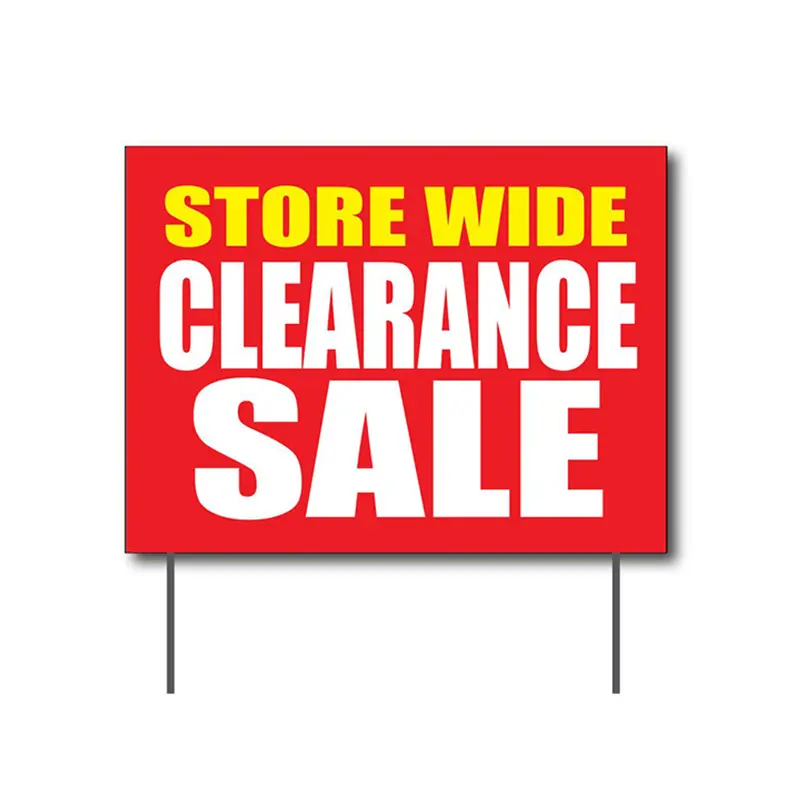 Custom Size Blank Corrugated Plastic Signs