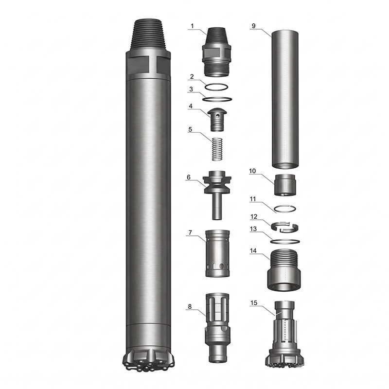 Kaishan High Air Pressure DTH Hammer (K Series Valveless)