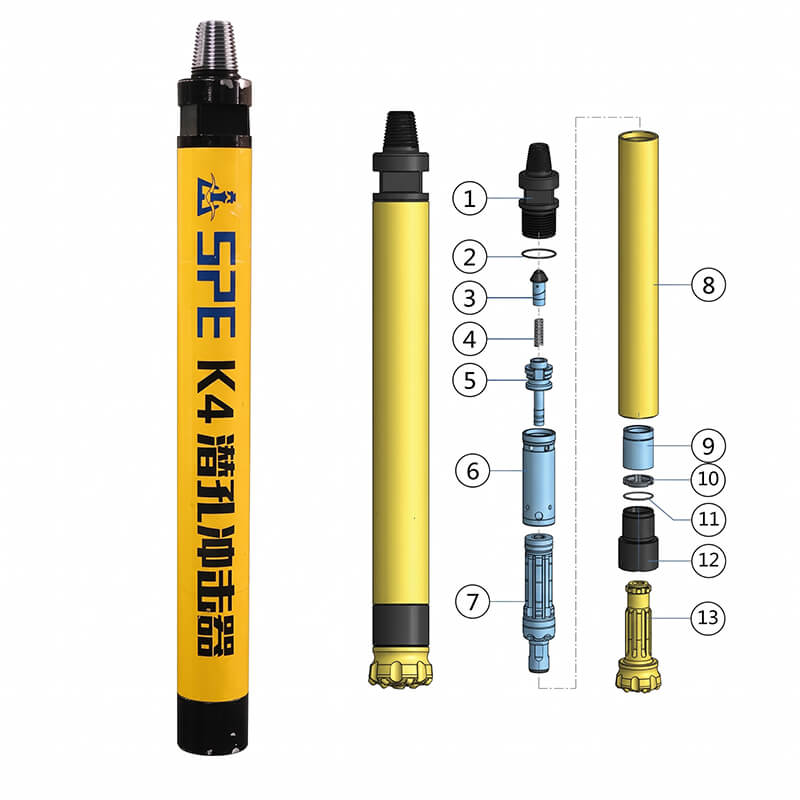 Kaishan High Air Pressure DTH Hammer (K Series Valveless)
