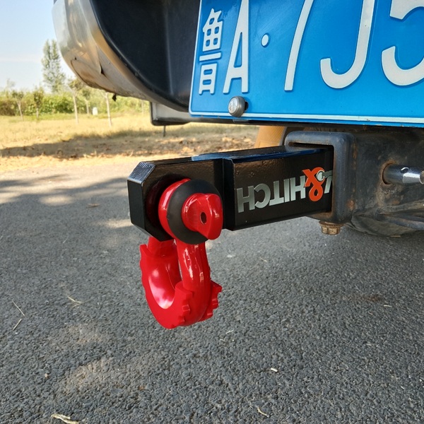 TOW&HITCH 2" Receiver Recovery Shackle Mount with D-Ring Shackle