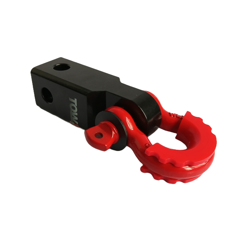 TOW&HITCH 2" Receiver Recovery Shackle Mount with D-Ring Shackle