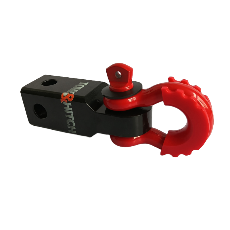 TOW&HITCH 2" Receiver Recovery Shackle Mount with D-Ring Shackle