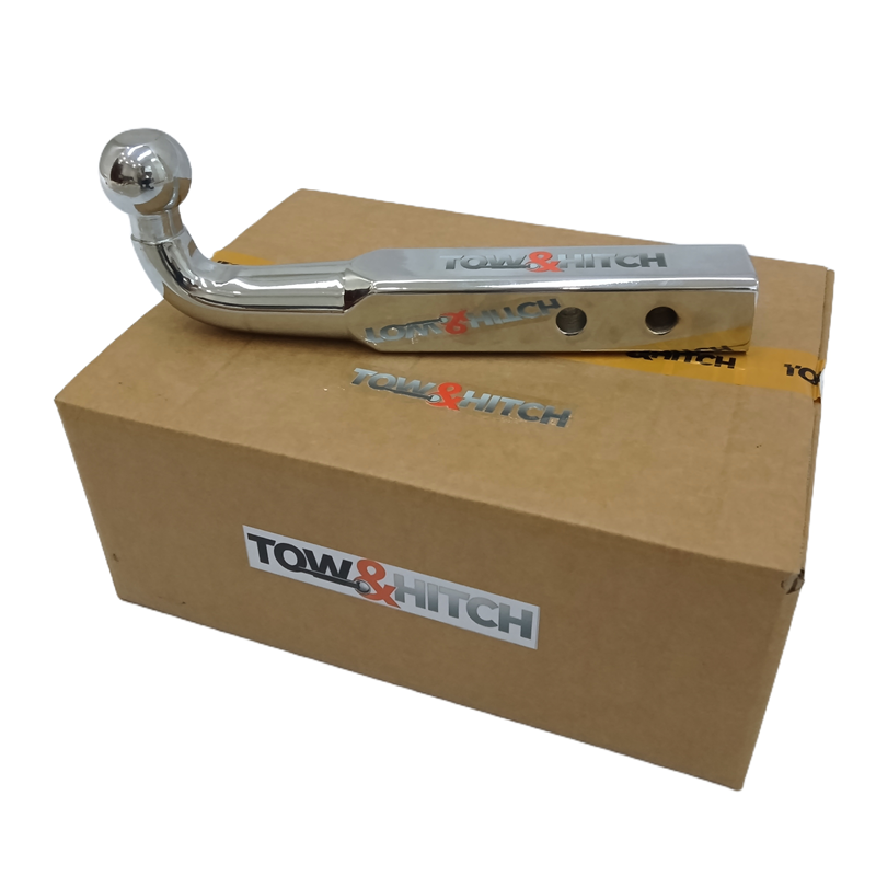 BH-CHROME-2DROP | Chrome Trailer Hitch Ball Mount (2" Drop, 2" Ball, 2" Receiver)