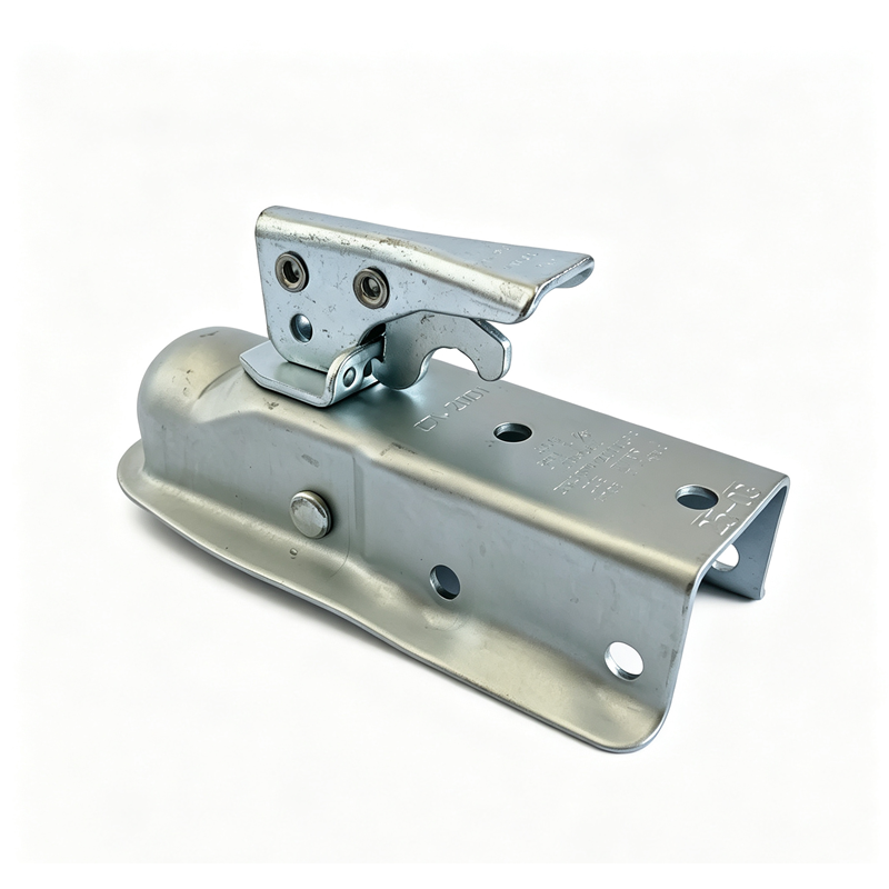 2-1/2" channel 1-7/8" ball straight tongue trailer coupler galvanized 2000LBS trigger latch 2.5 inch square tube utility trailer replacement