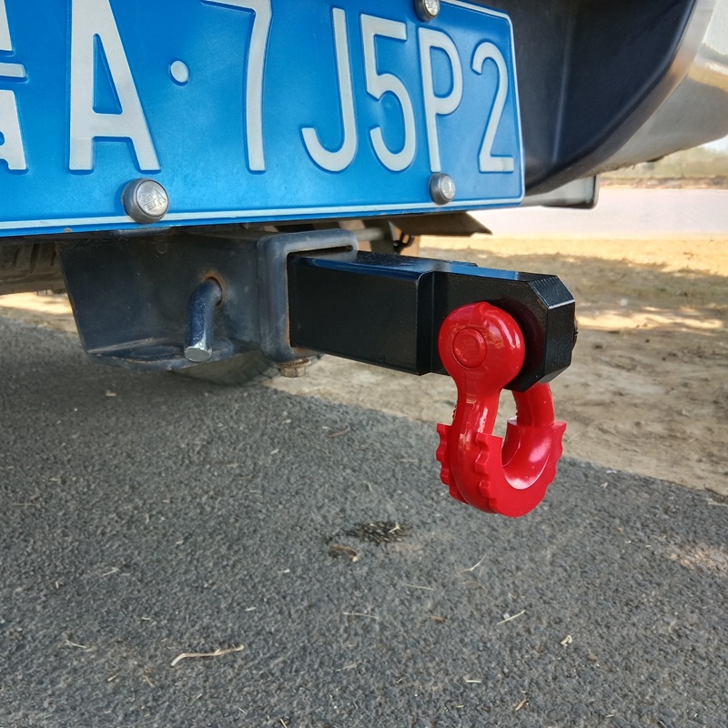 TOW&HITCH 2" Receiver Recovery Shackle Mount with D-Ring Shackle