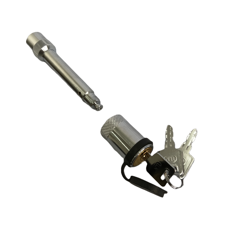 Chrome Trailer Hitch Receiver Lock
