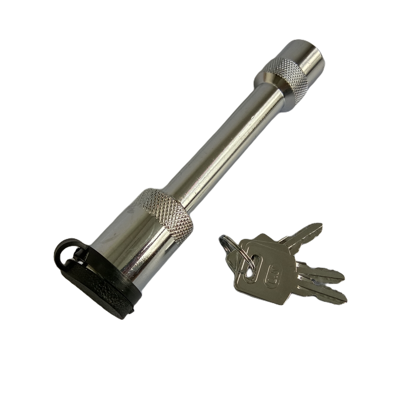 Chrome Trailer Hitch Receiver Lock