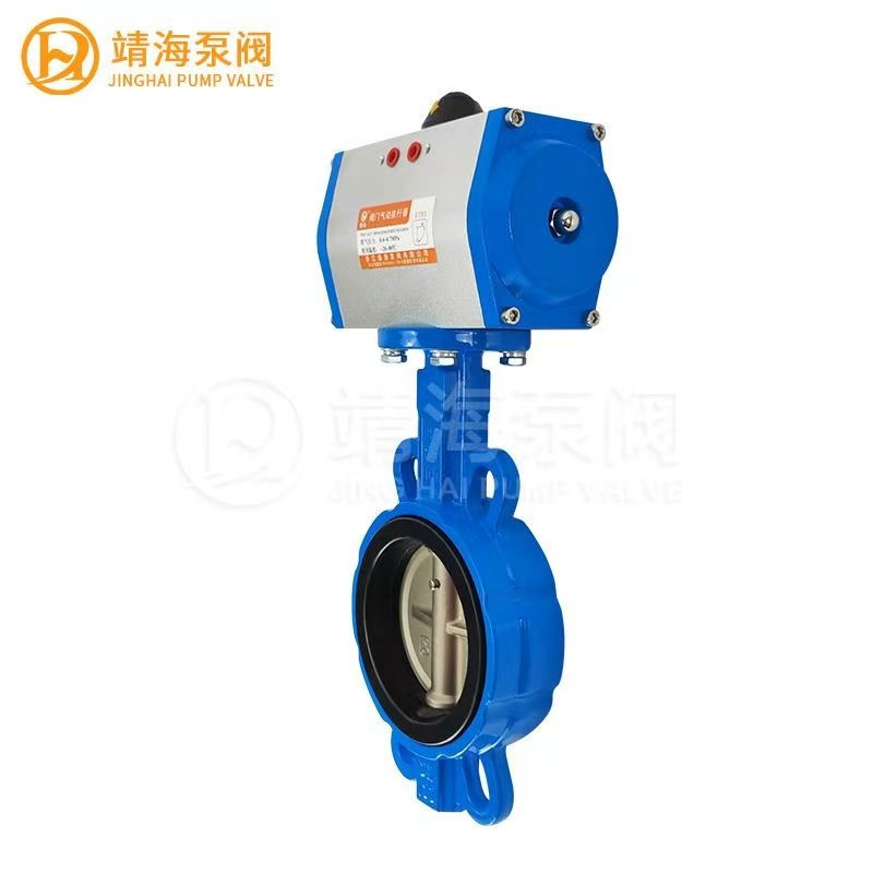 瀞海D971X-16电动对夹水用橡胶软密封水用球磨铸铁 电动蝶阀厂家