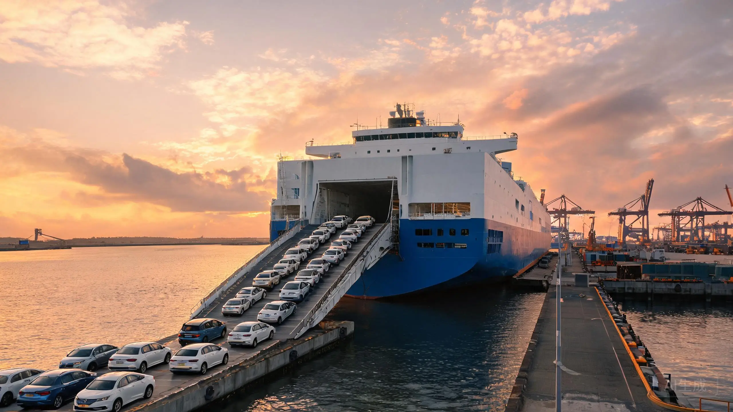 RORO terminal vehicle loading operation