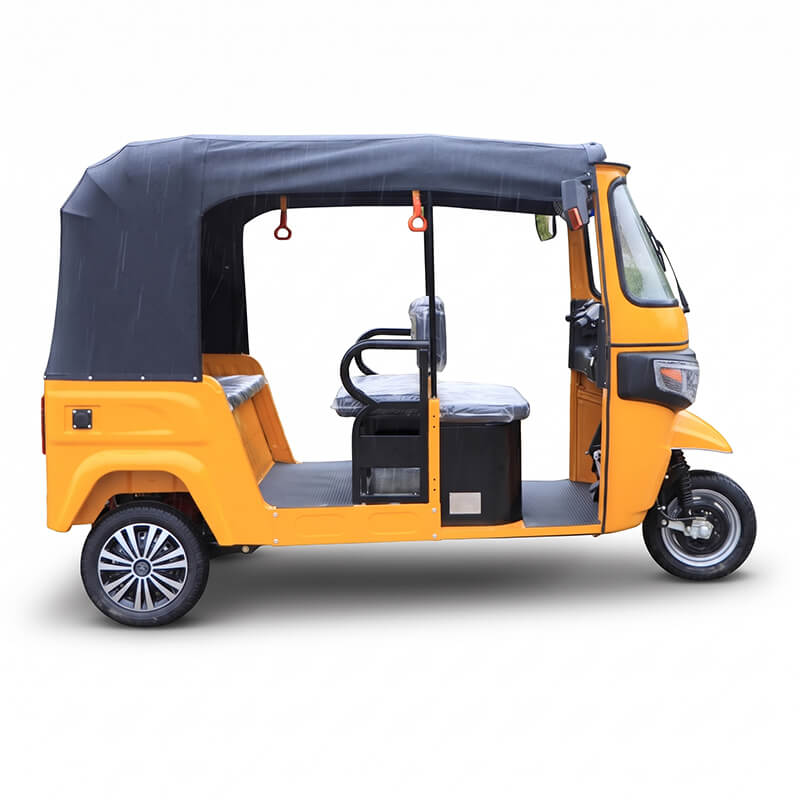 LZ-T02 Double-Row 100km Long Range Taxi Tuk Tuk Closed Adult 6 Passenger Electric Tricycle (4000W PMSM, 70km/h)