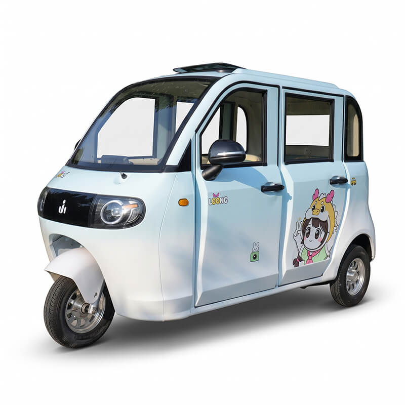 G7 Enclosed Cabin Electric Tricycle, Adult Passenger 3 Wheeler for Family Commute