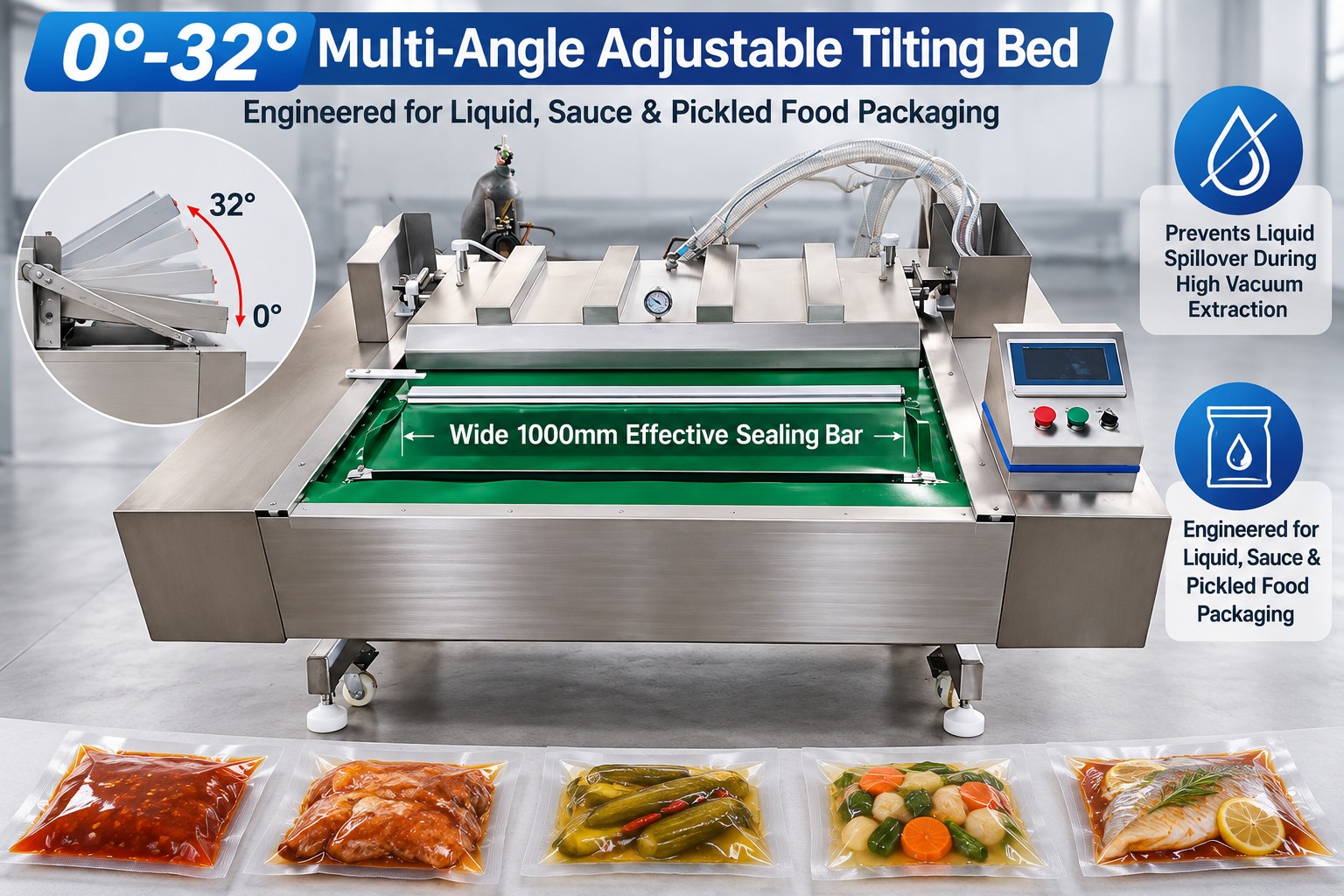 Rolling Vacuum Packing Machine | Automatic Continuous Conveyor Vacuum Sealer