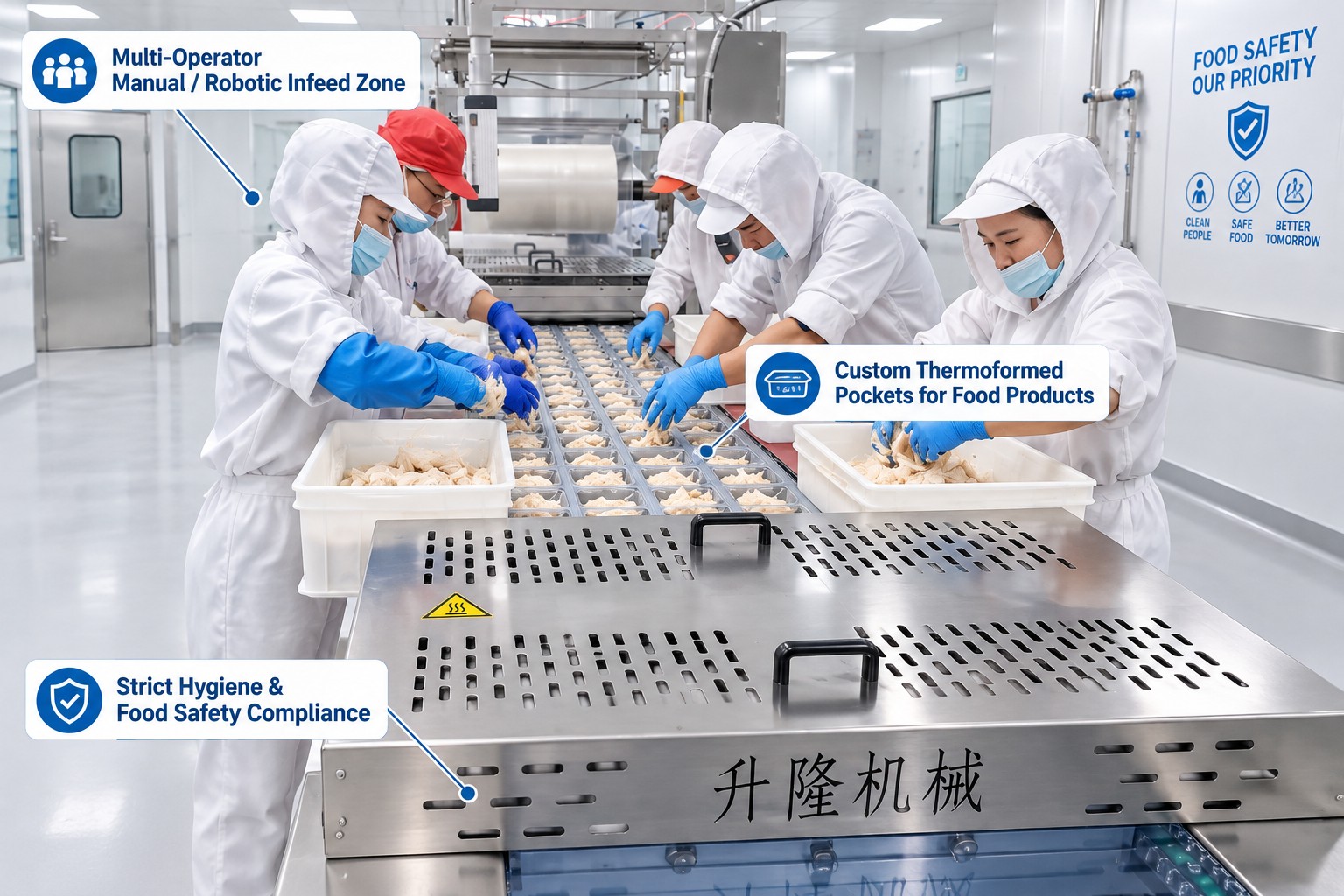 Thermoforming Vacuum Sealing Chamber Mechanical Structure