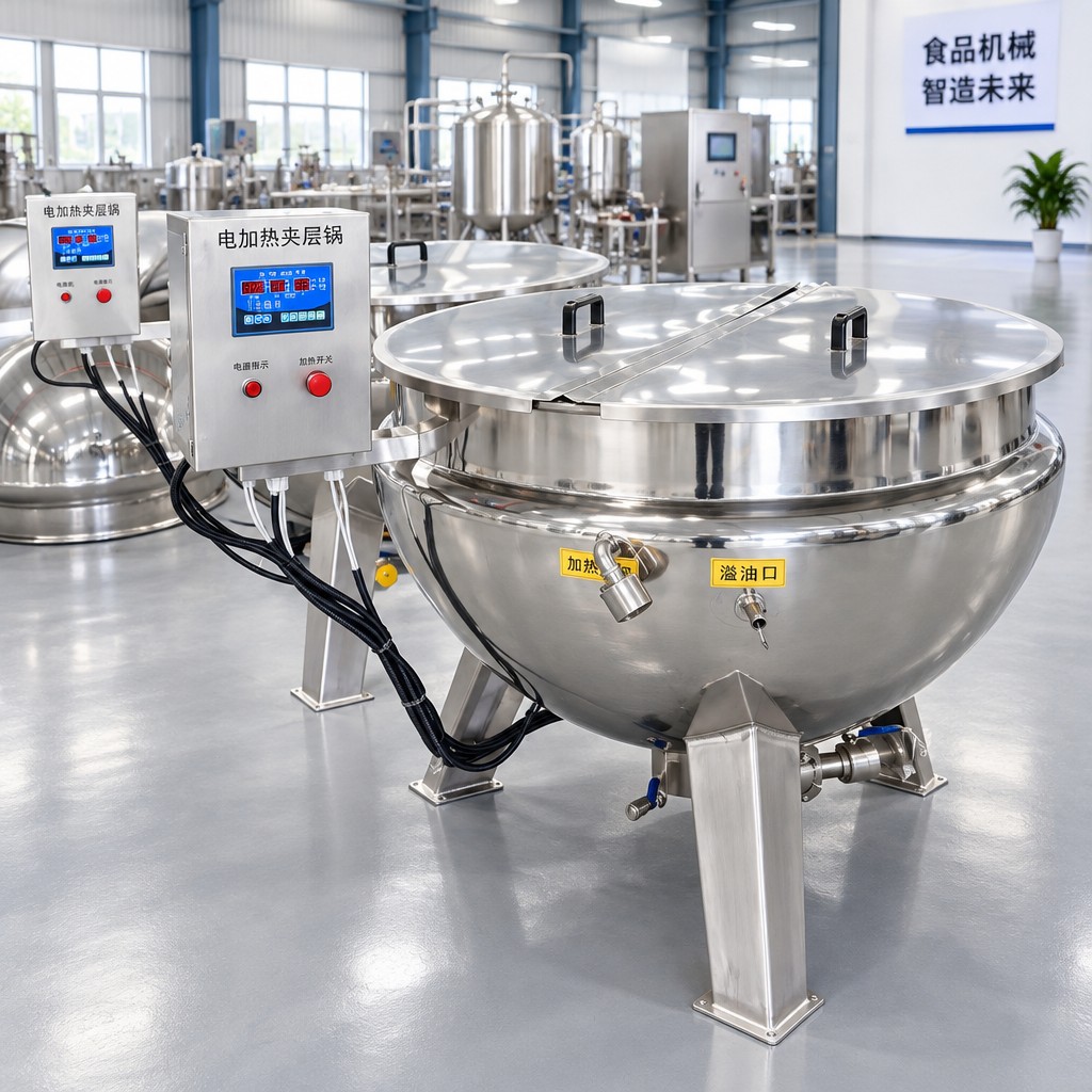 Electric & Steam Jacketed Kettle | Food Grade Cooking Kettle for Food Processing